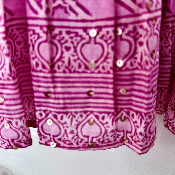 Bell by Alicia Bell Pink 'Callie' Long Sleeve Ruffle Top (XS) - Picture 12 of 12